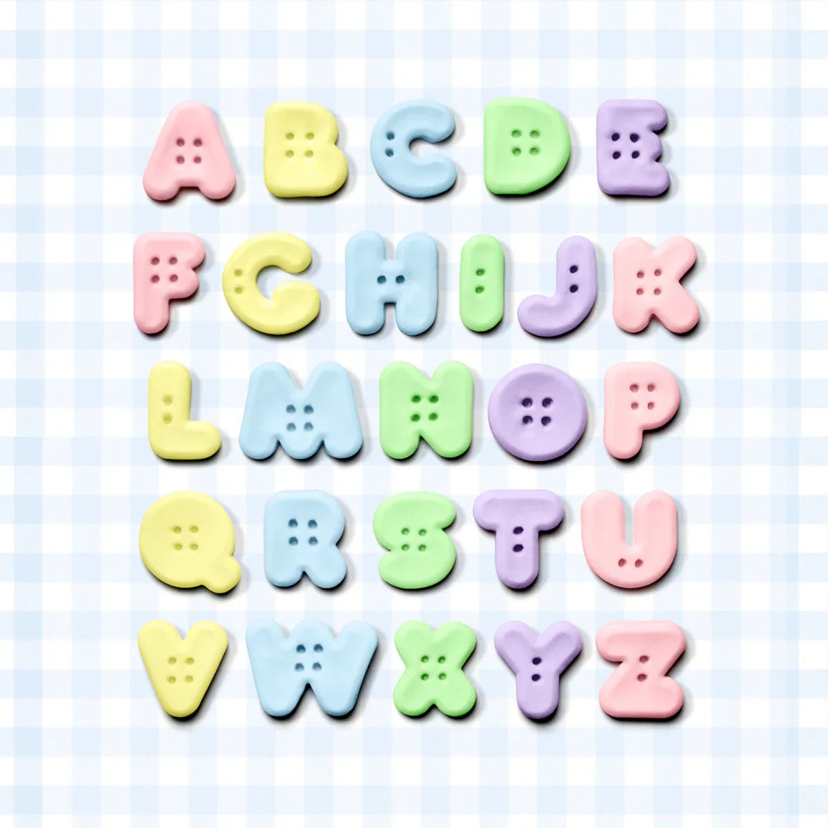 Button Alphabet Silicone Mould