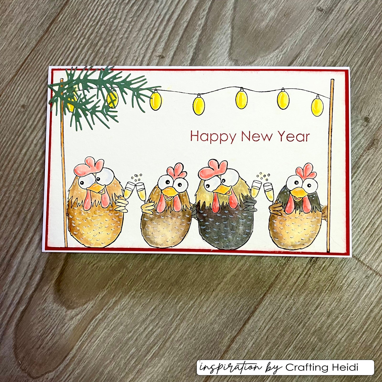 Vaessen Creative • Clear Stamps Christmas Chickens 1 12pcs