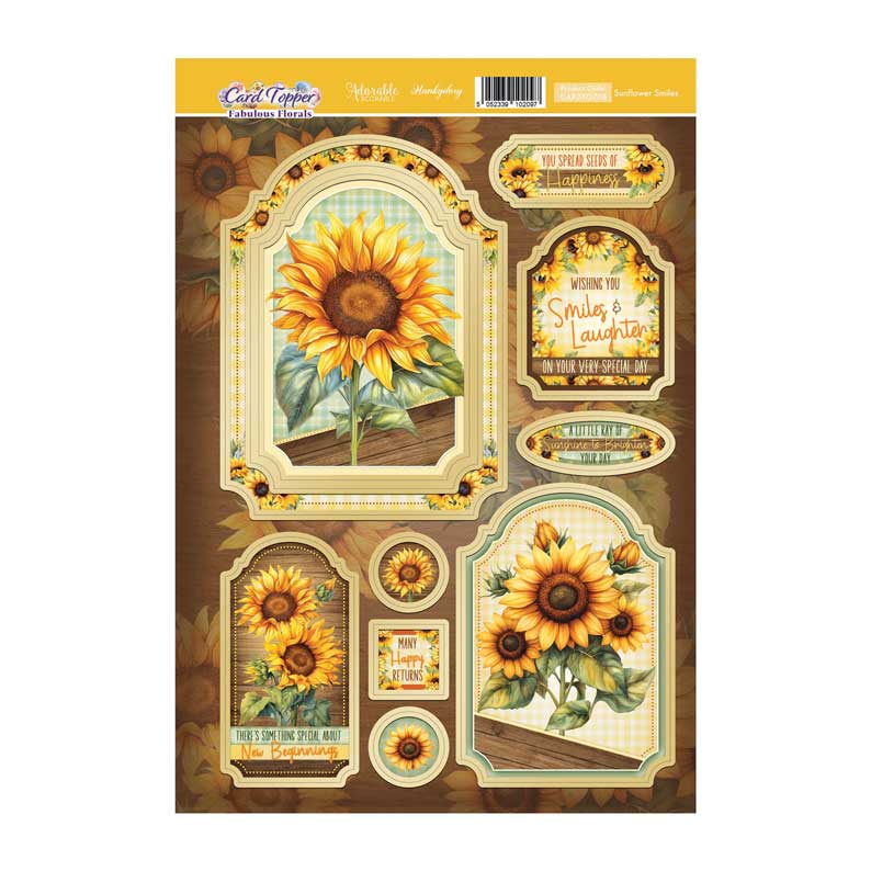 Sunflower Smiles Card Topper Sheet