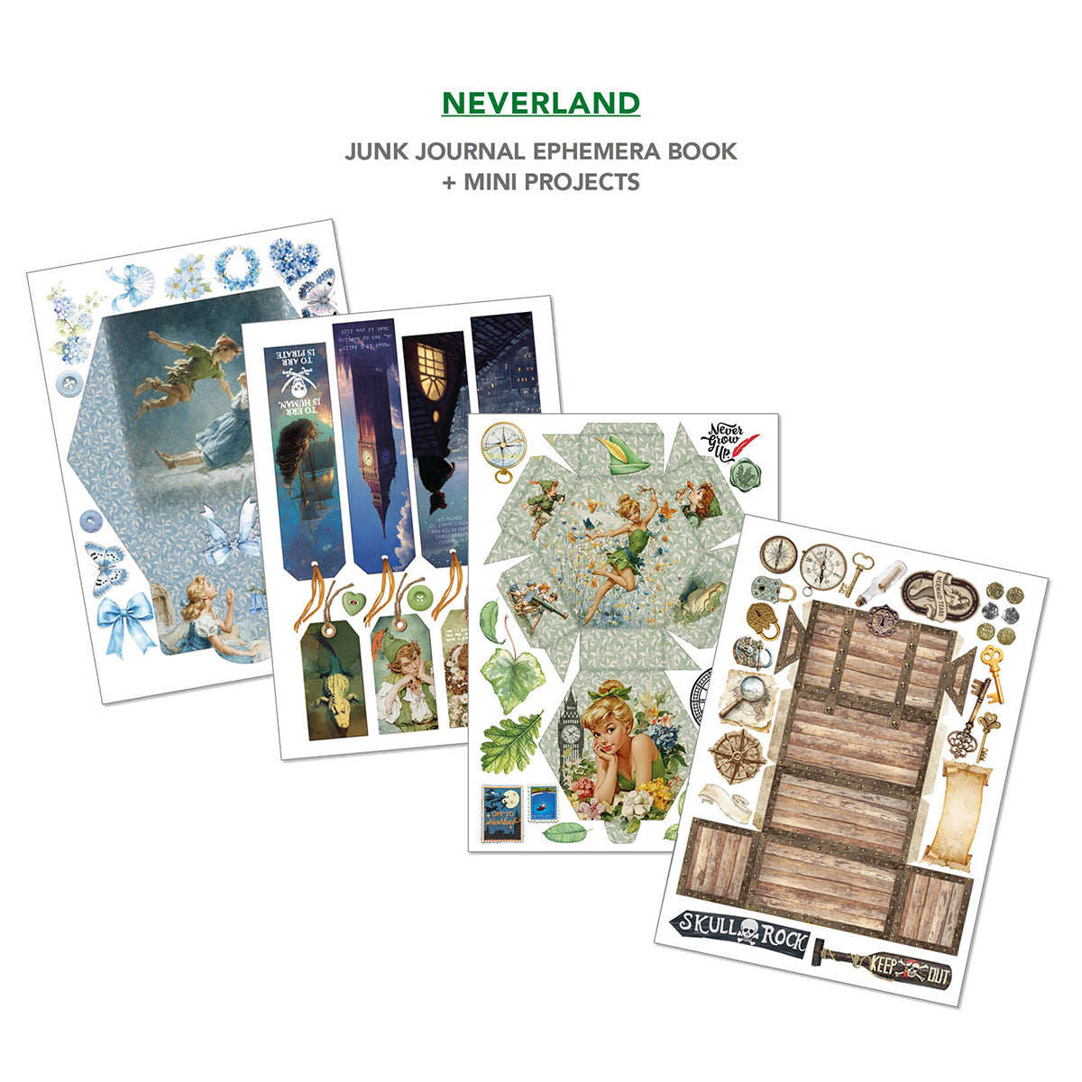 Neverland Junk Journal & Ephemera Book A4 32/Pkg