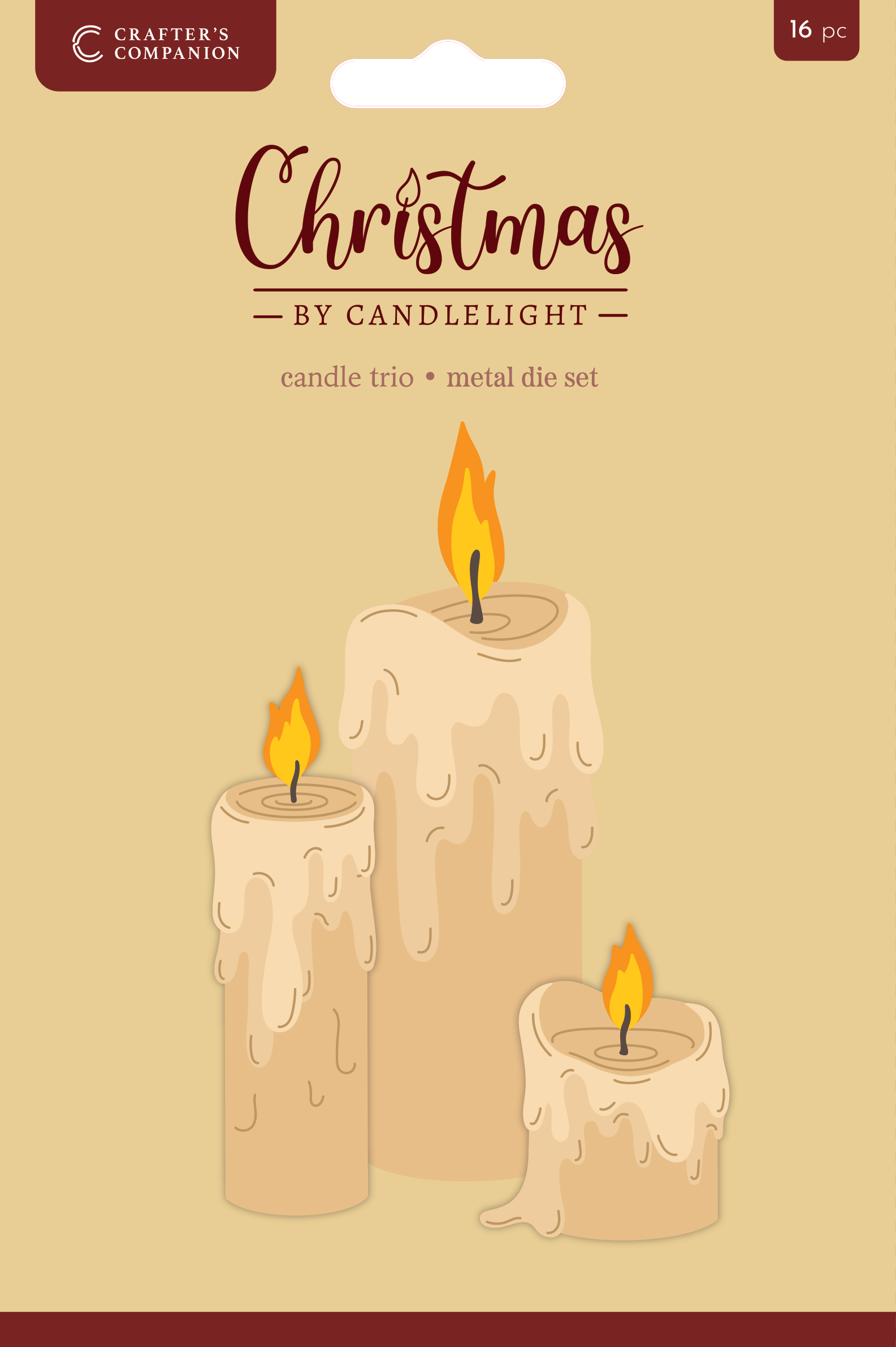 Christmas by Candlelight Metal Die Set - Candle Trio