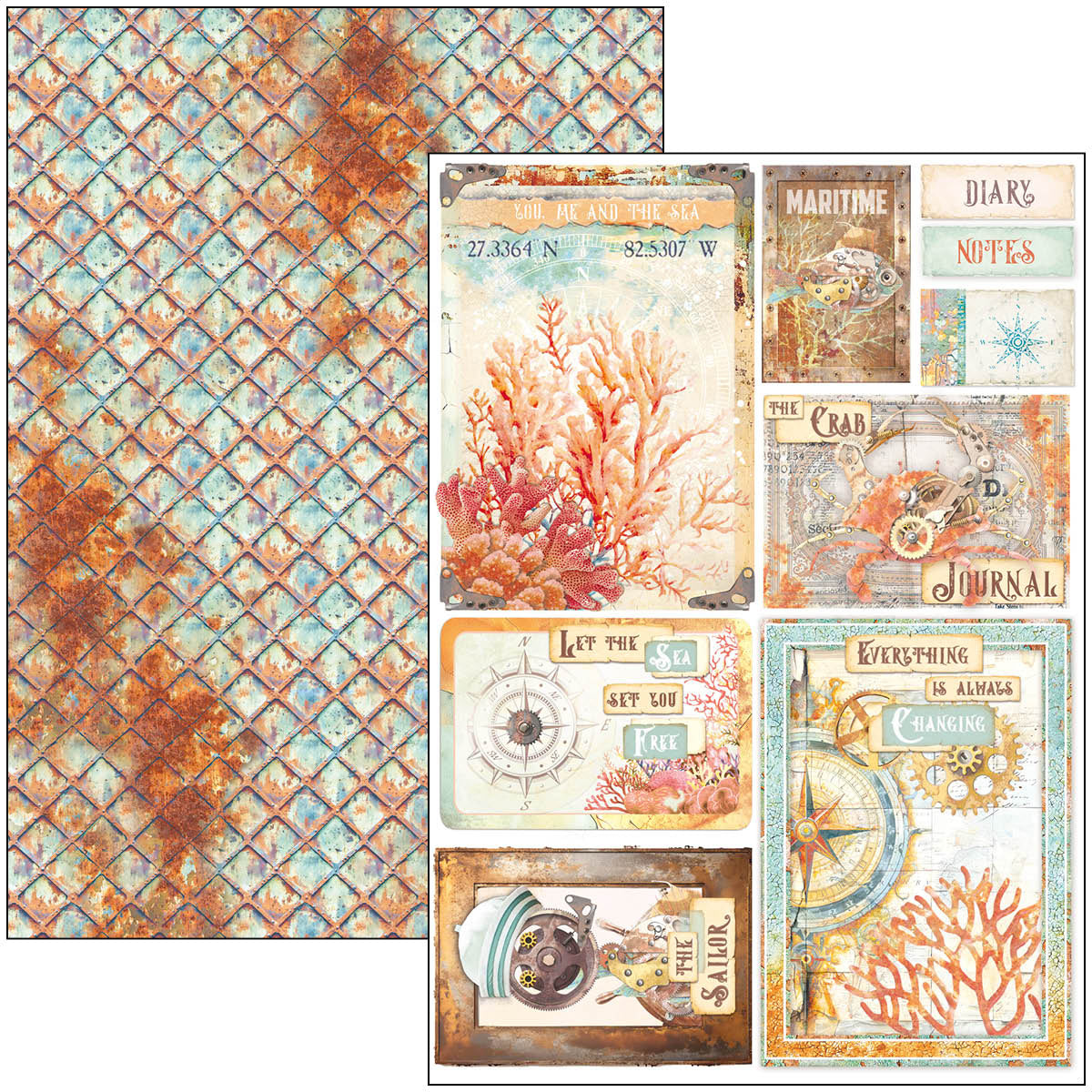 Coral Reef Creative Pad A4 9/Pkg