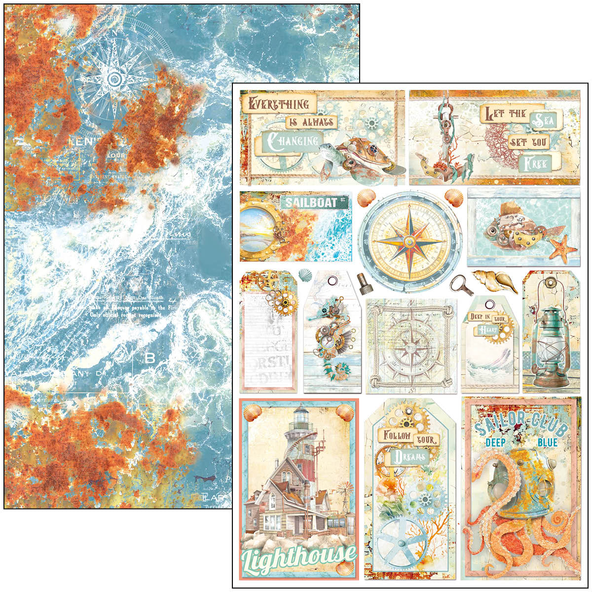 Coral Reef Creative Pad A4 9/Pkg