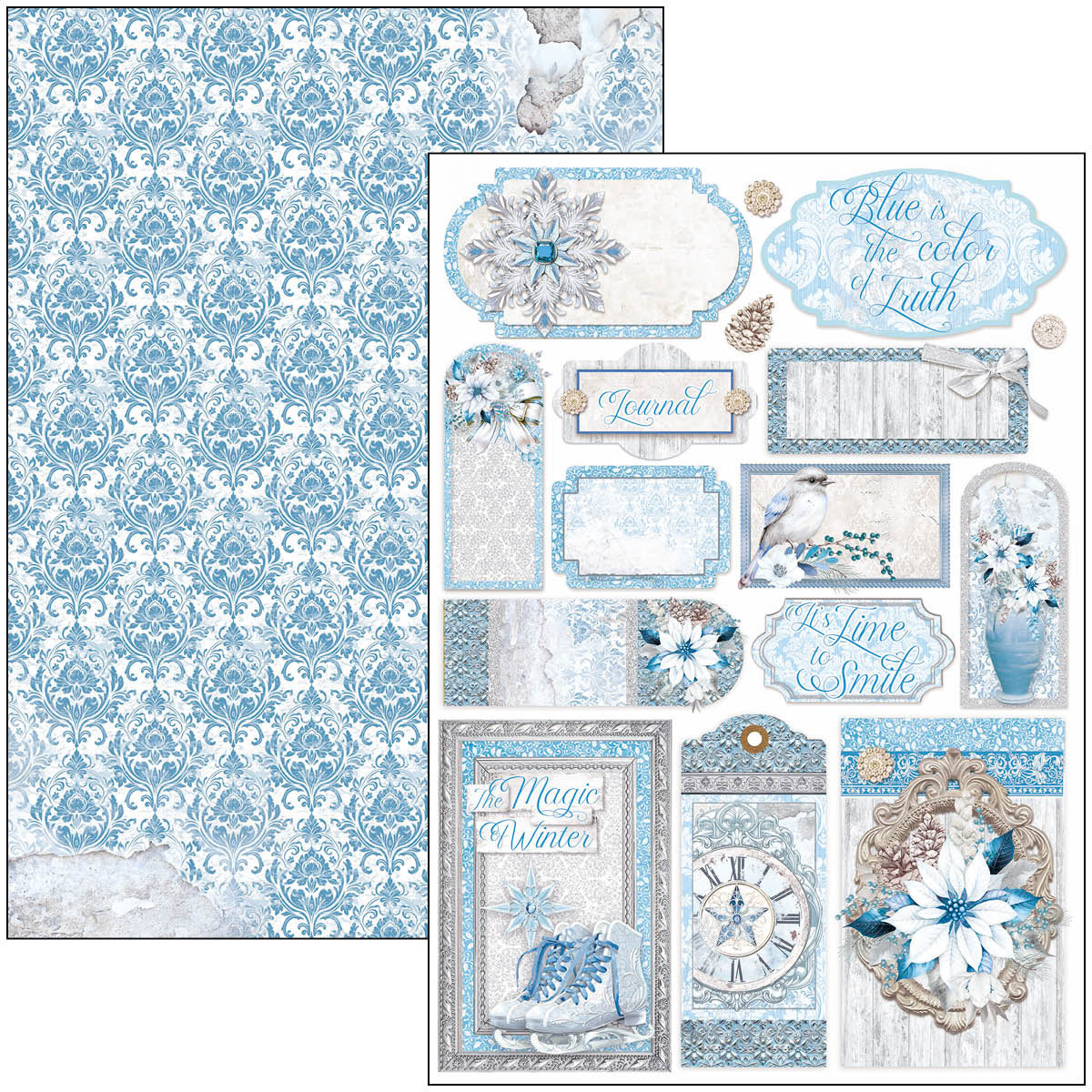 Elegance of Blue Creative Pad A4 9/Pkg