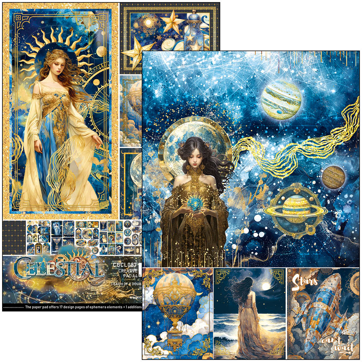 Celestial Creative Pad A4 9/Pkg