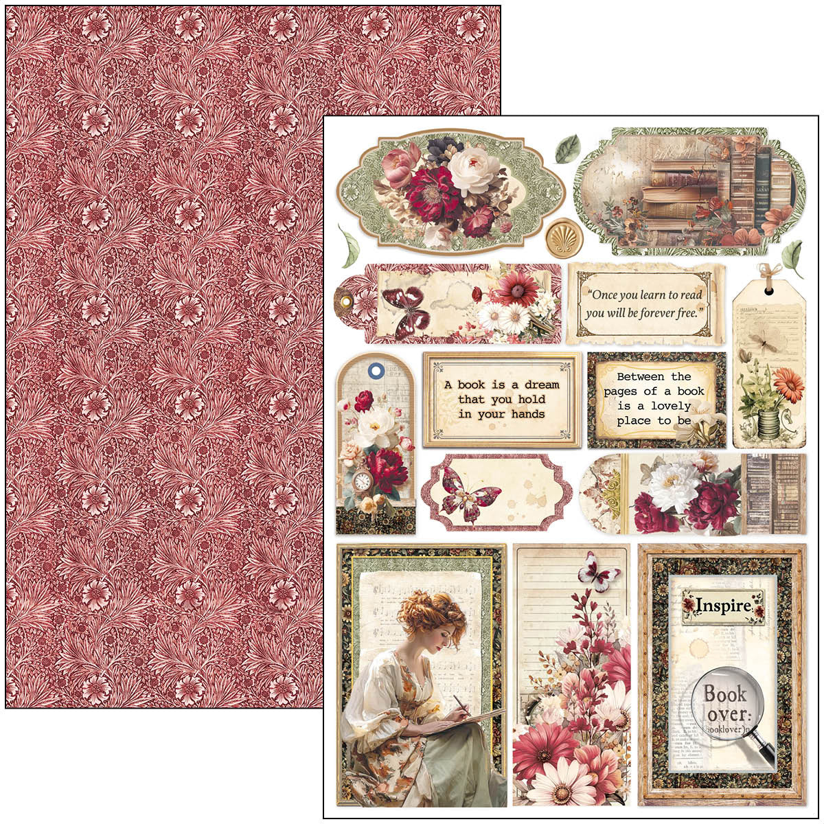 Book Lovers Creative Pad A4 9/Pkg