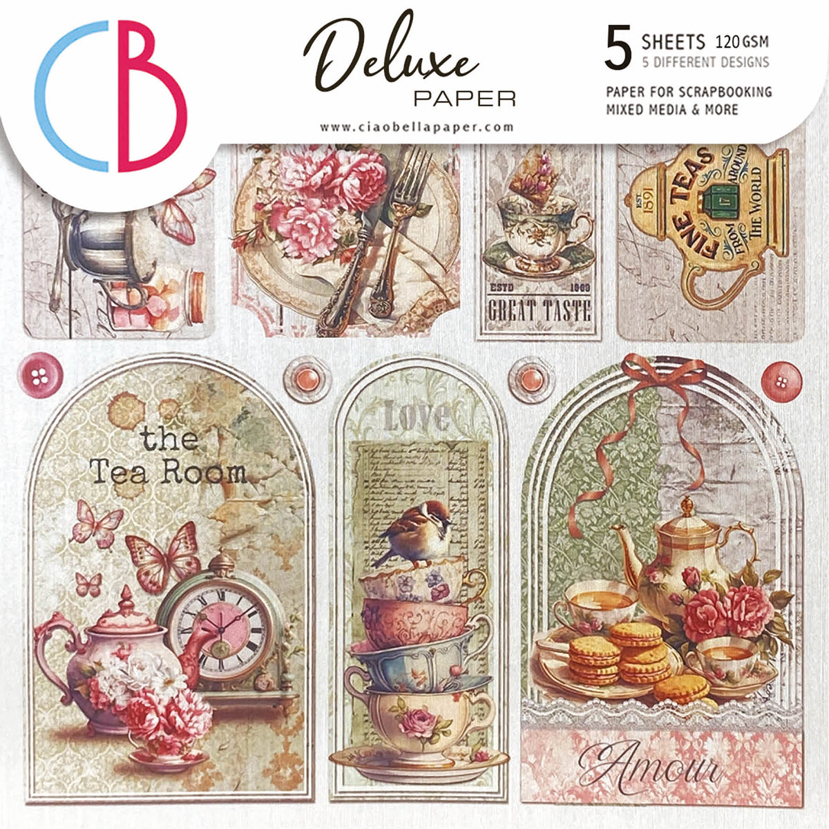 Deluxe Timeless Moments  Paper Silver
 6"x6" 5/Pkg