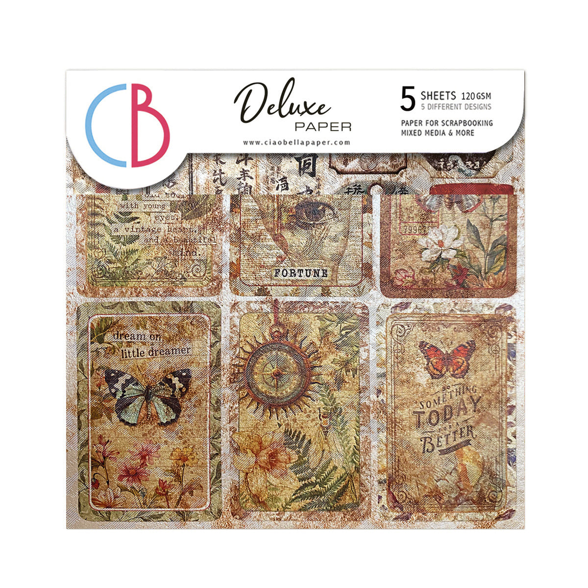 Deluxe Cabinet Of Curiosities Paper Pearl-Copper  6"x6" 5/Pkg