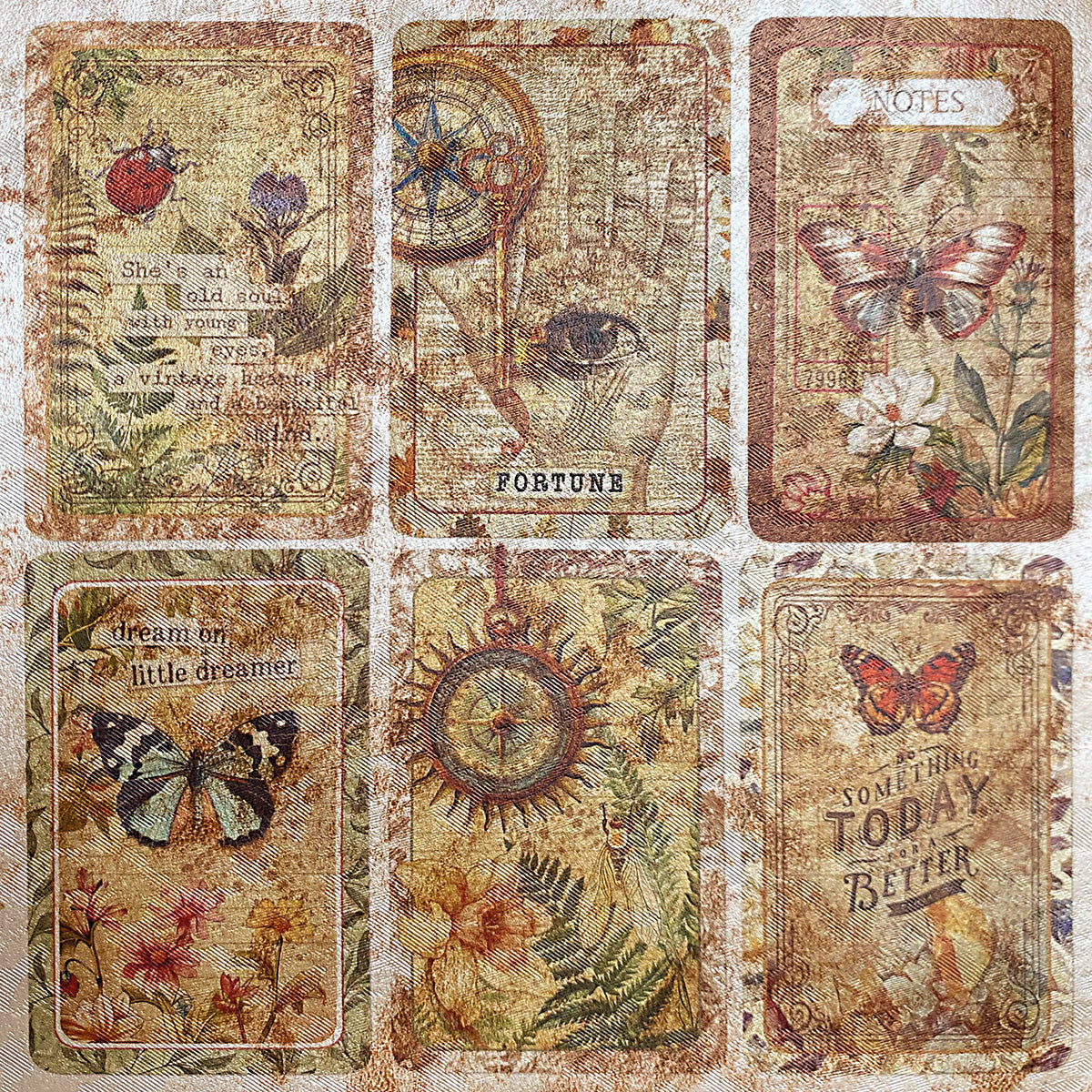 Deluxe Cabinet Of Curiosities Paper Pearl-Copper  6"x6" 5/Pkg