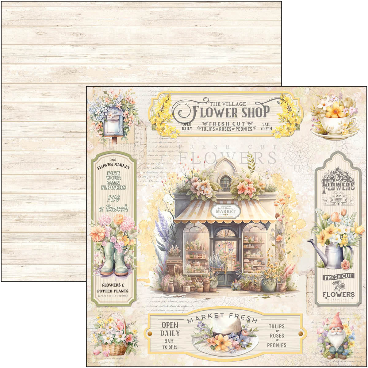 Flower Shop Pad 8"x8" 12/Pkg