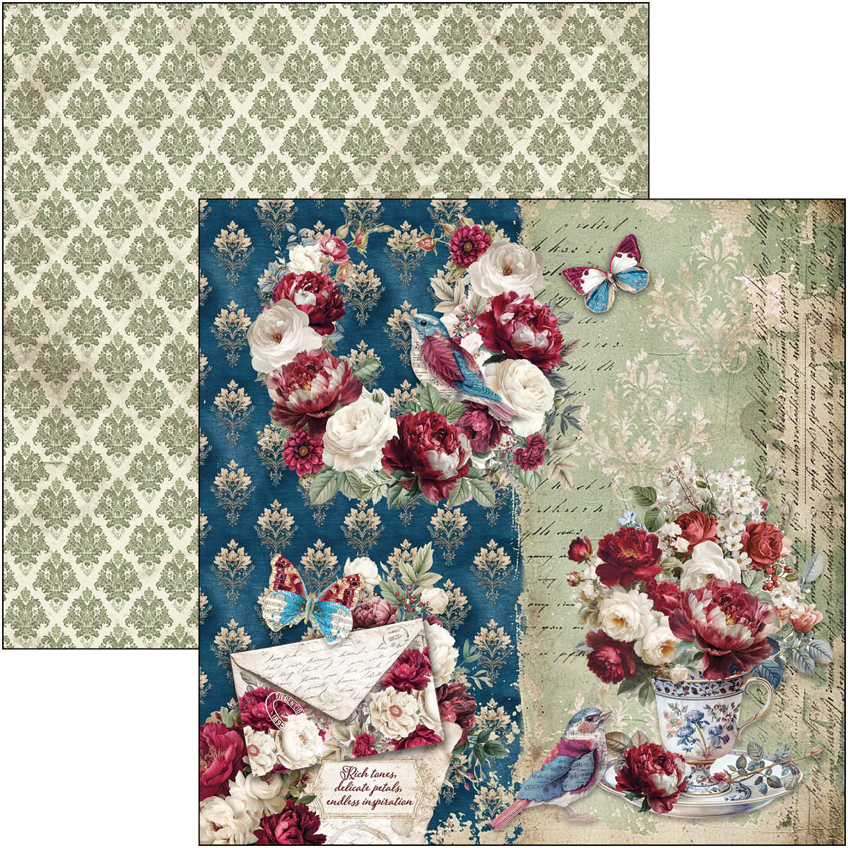 Bohemian Burgundy Pad 8"x8" 12/Pkg