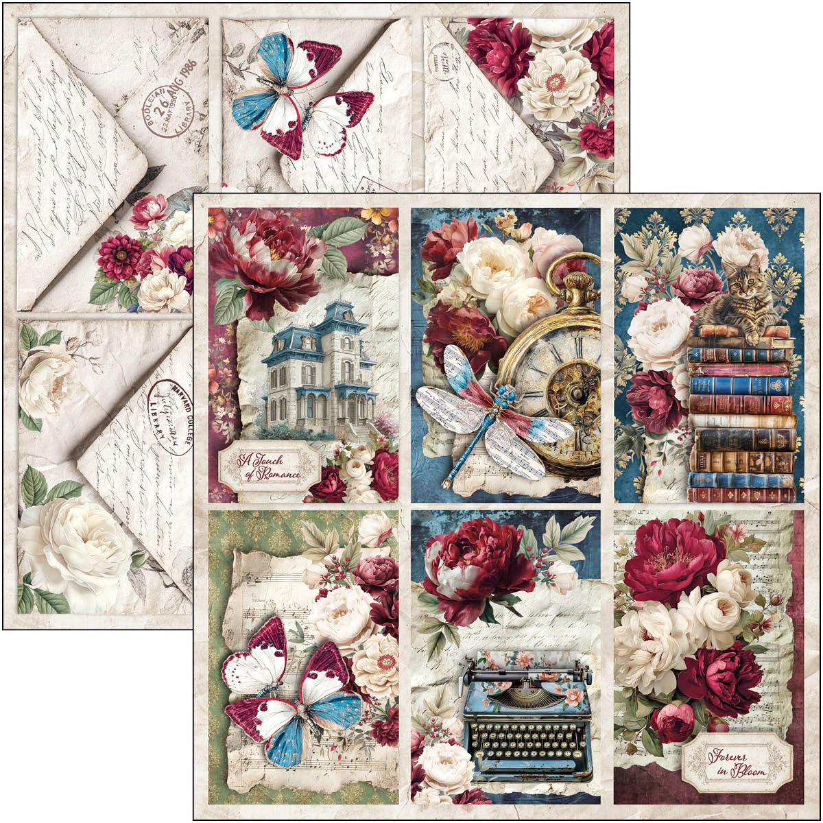 Bohemian Burgundy Pad 8"x8" 12/Pkg