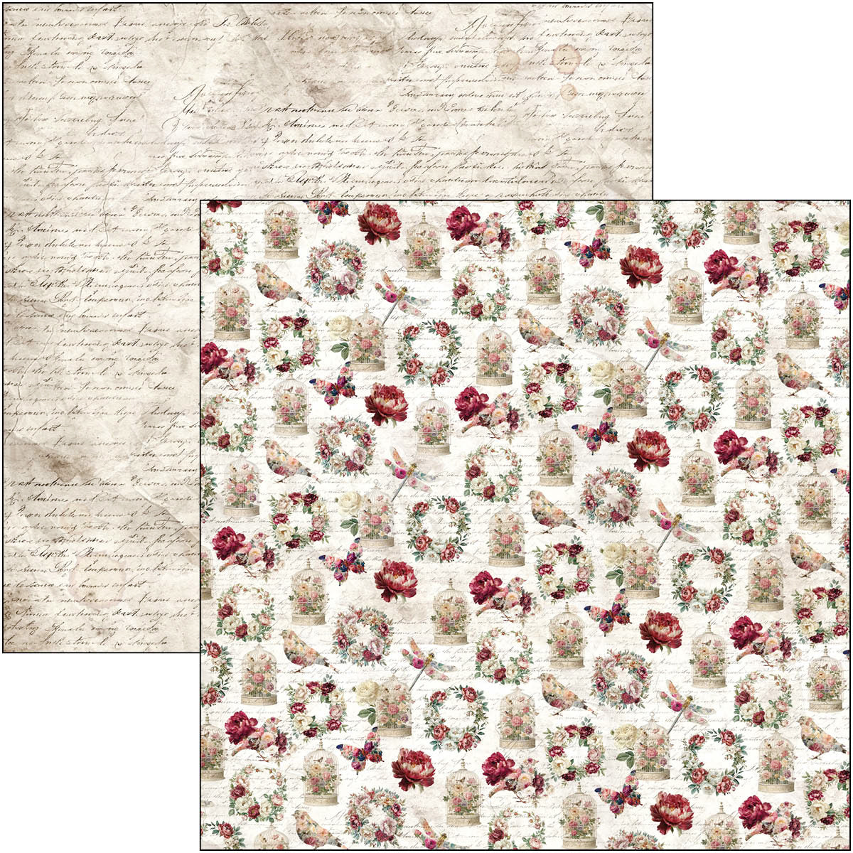 Bohemian Burgundy Pad 8"x8" 12/Pkg
