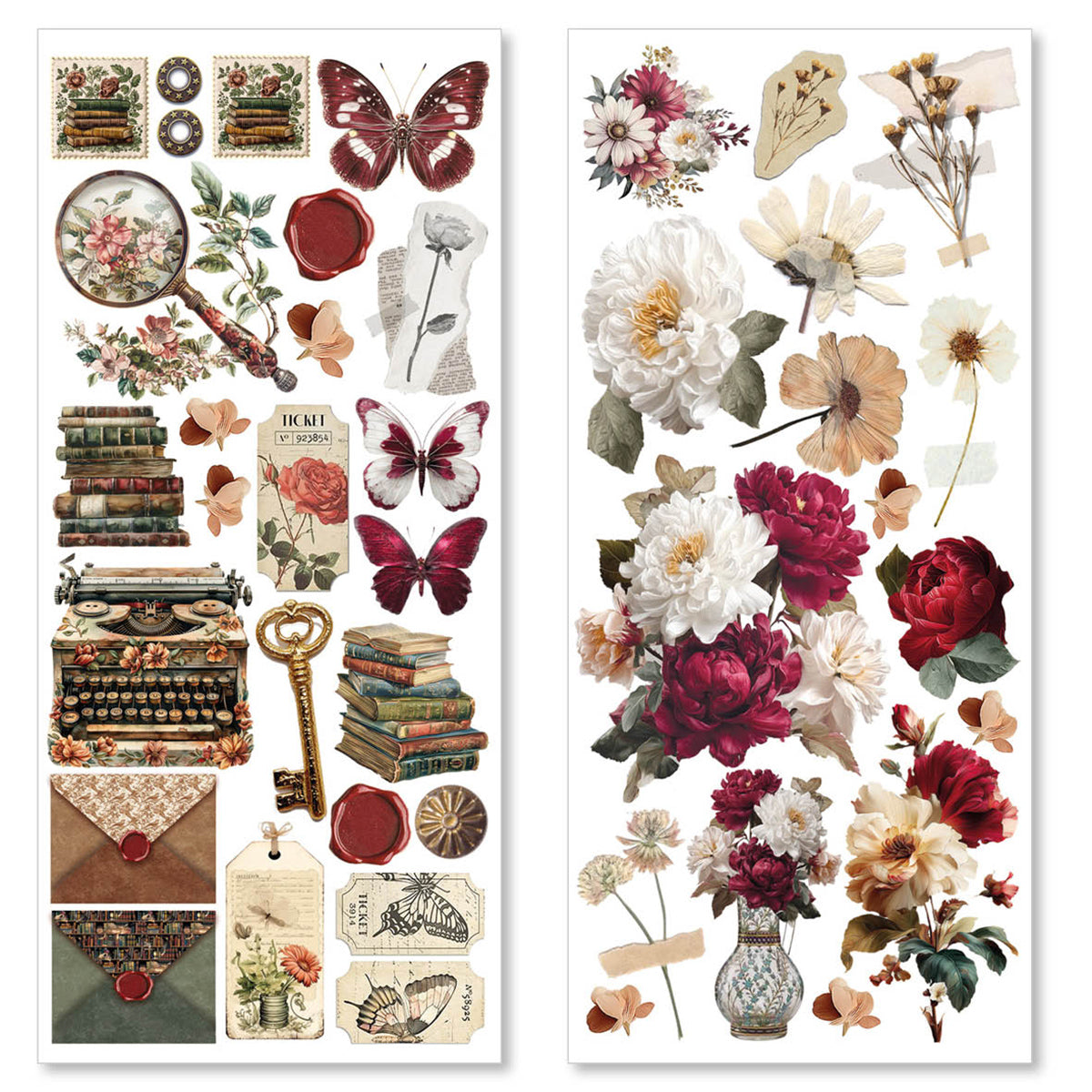 Book Lover Transparent Adhesive Sheets  5/Pkg