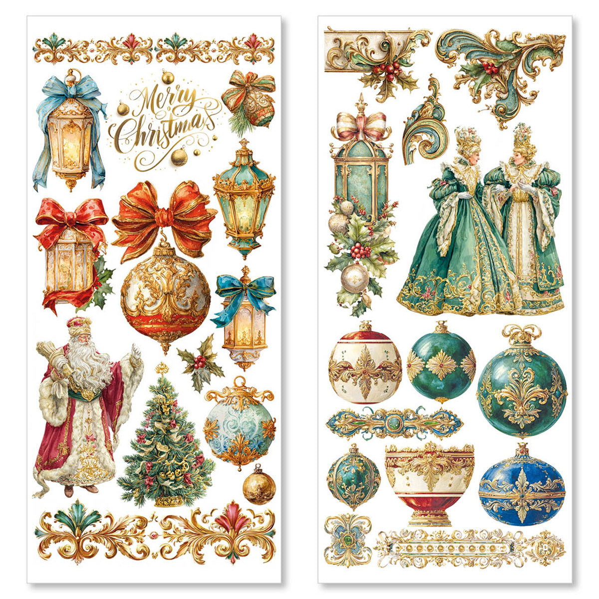 Eternal Christmas Transparent Adhesive Sheets 5/Pkg