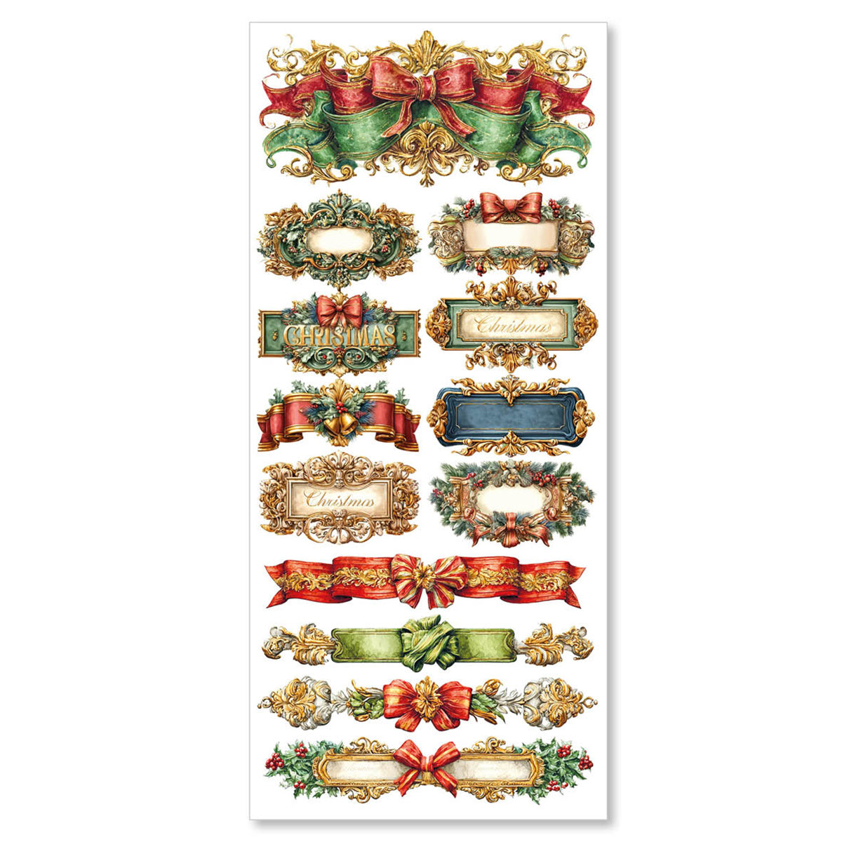 Eternal Christmas Transparent Adhesive Sheets 5/Pkg