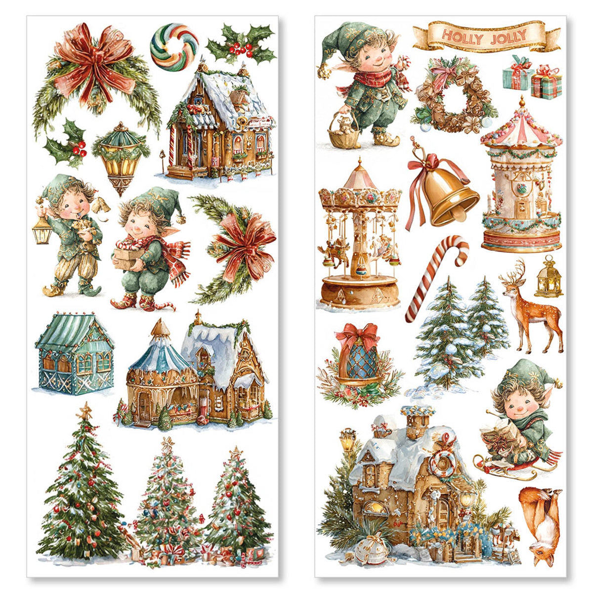 The Jolly Elfs Transparent Adhesive Sheets 5/Pkg