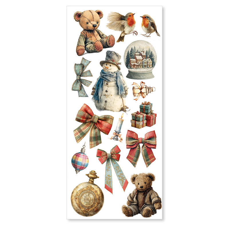 Merry & Bright Art Stickers Transparent Adhesive Sheets 5/Pkg