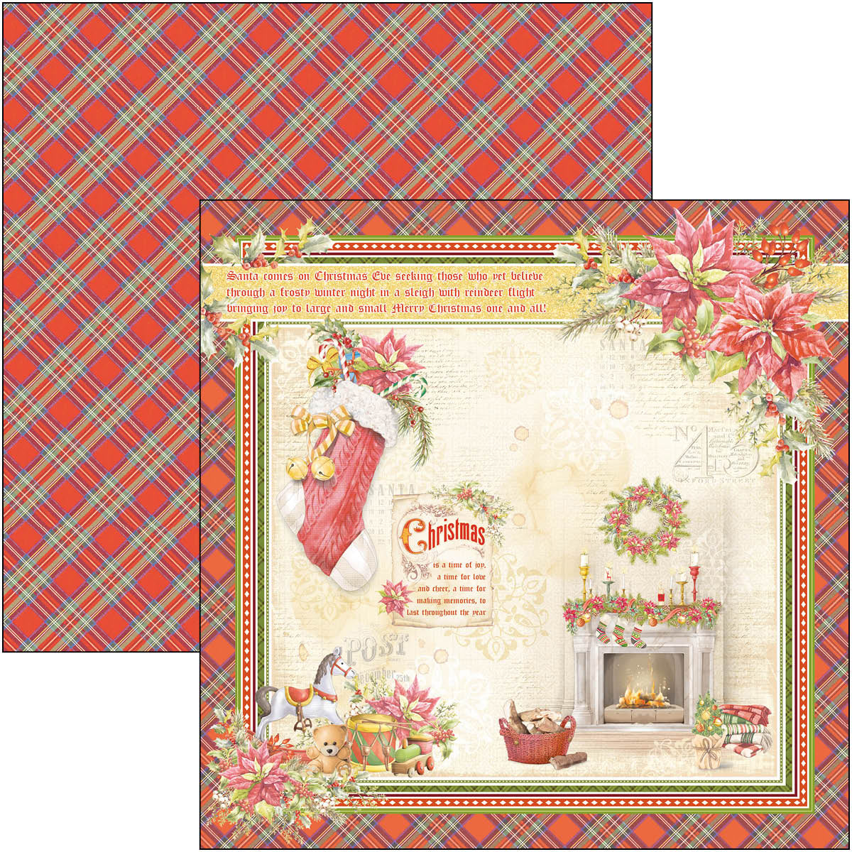 Ciao Bella Dear Santa Paper Pad 12"x12" 12/Pkg