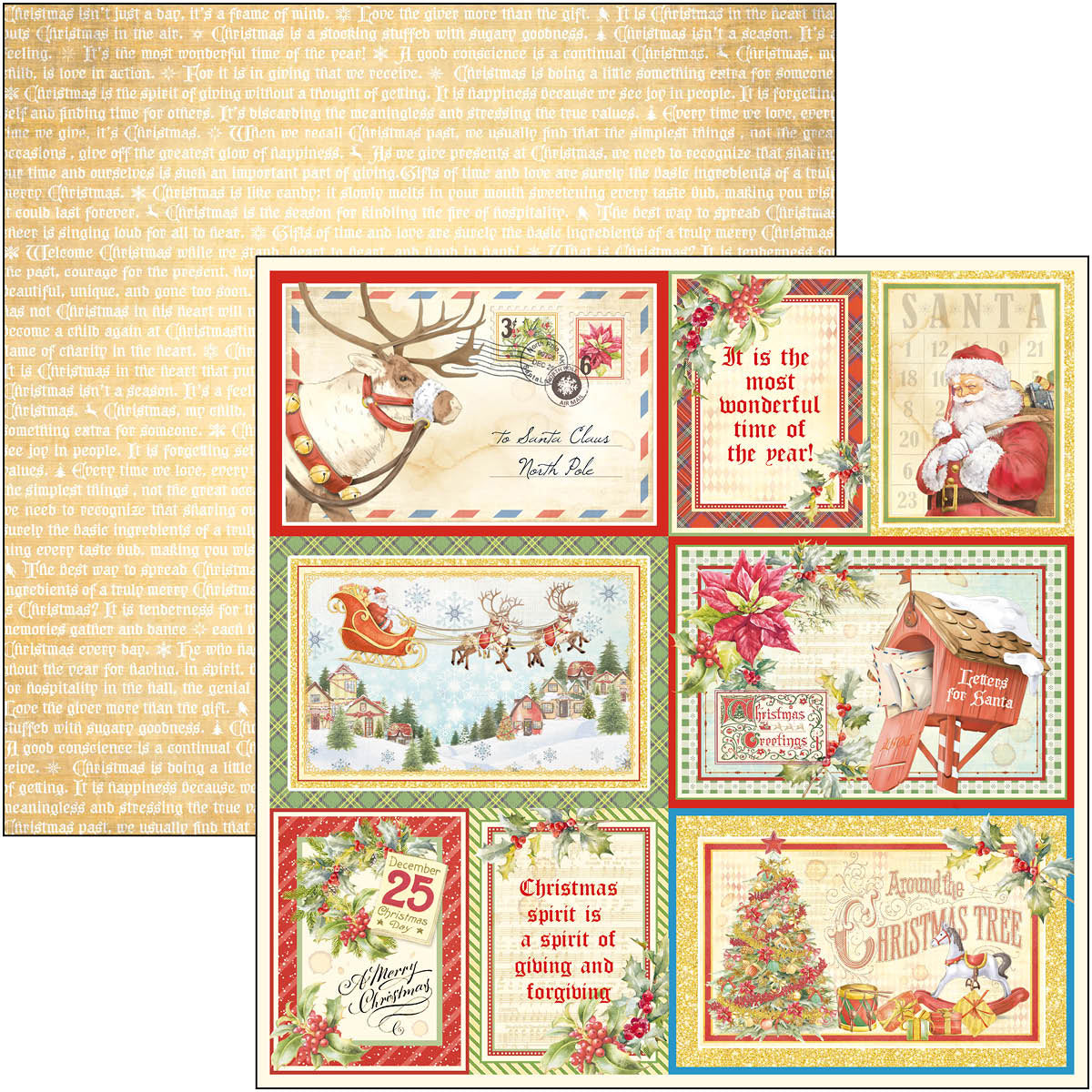 Ciao Bella Dear Santa Paper Pad 12"x12" 12/Pkg