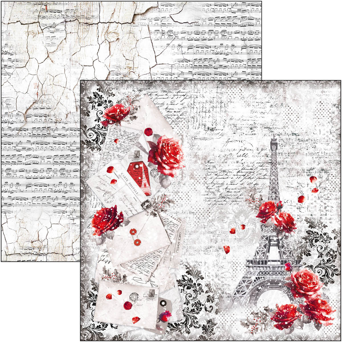 Paris Je t’aime Paper Pad 12"x12" 12/Pkg