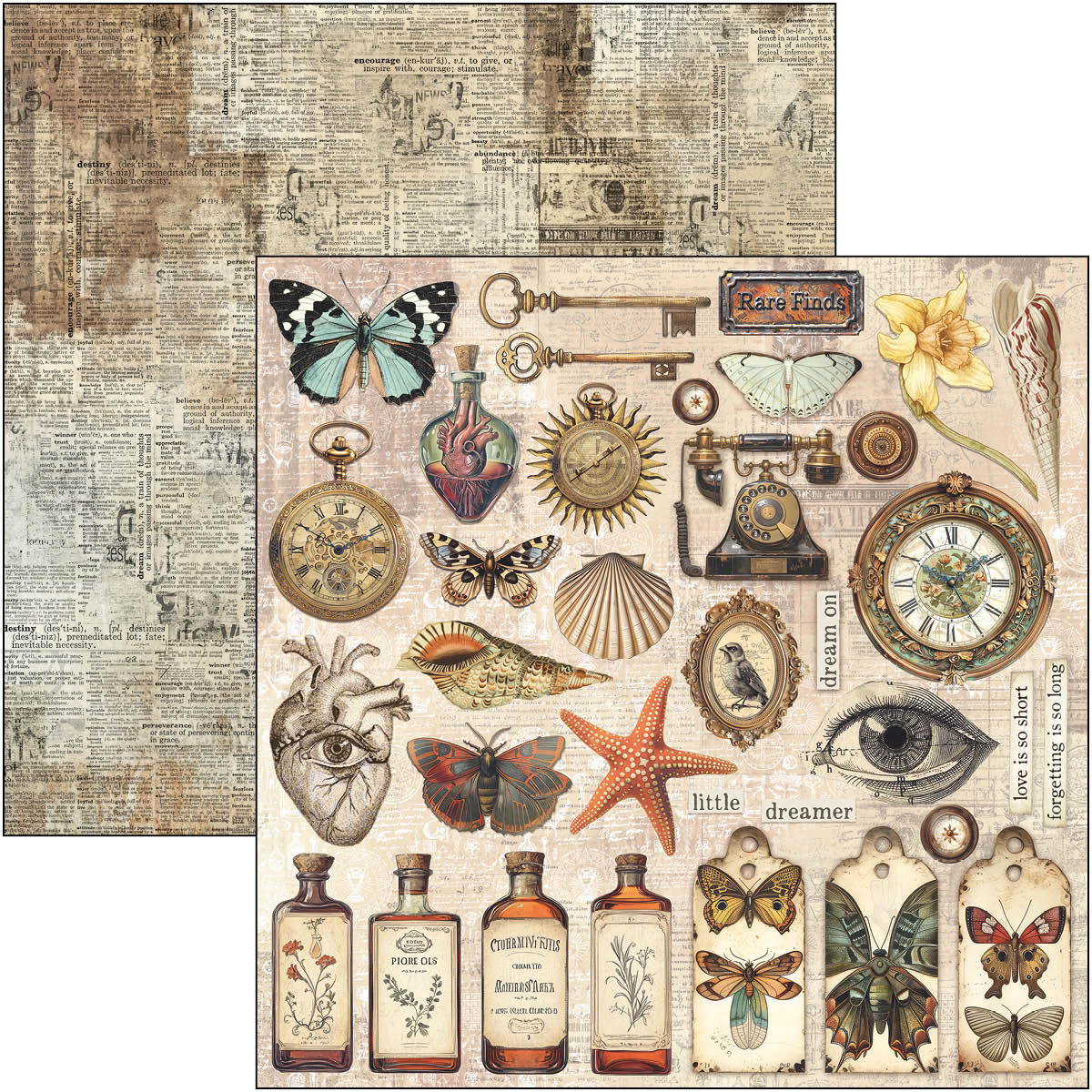 Cabinet Of Curiosities Paper Pad 12"x12" 12/Pkg