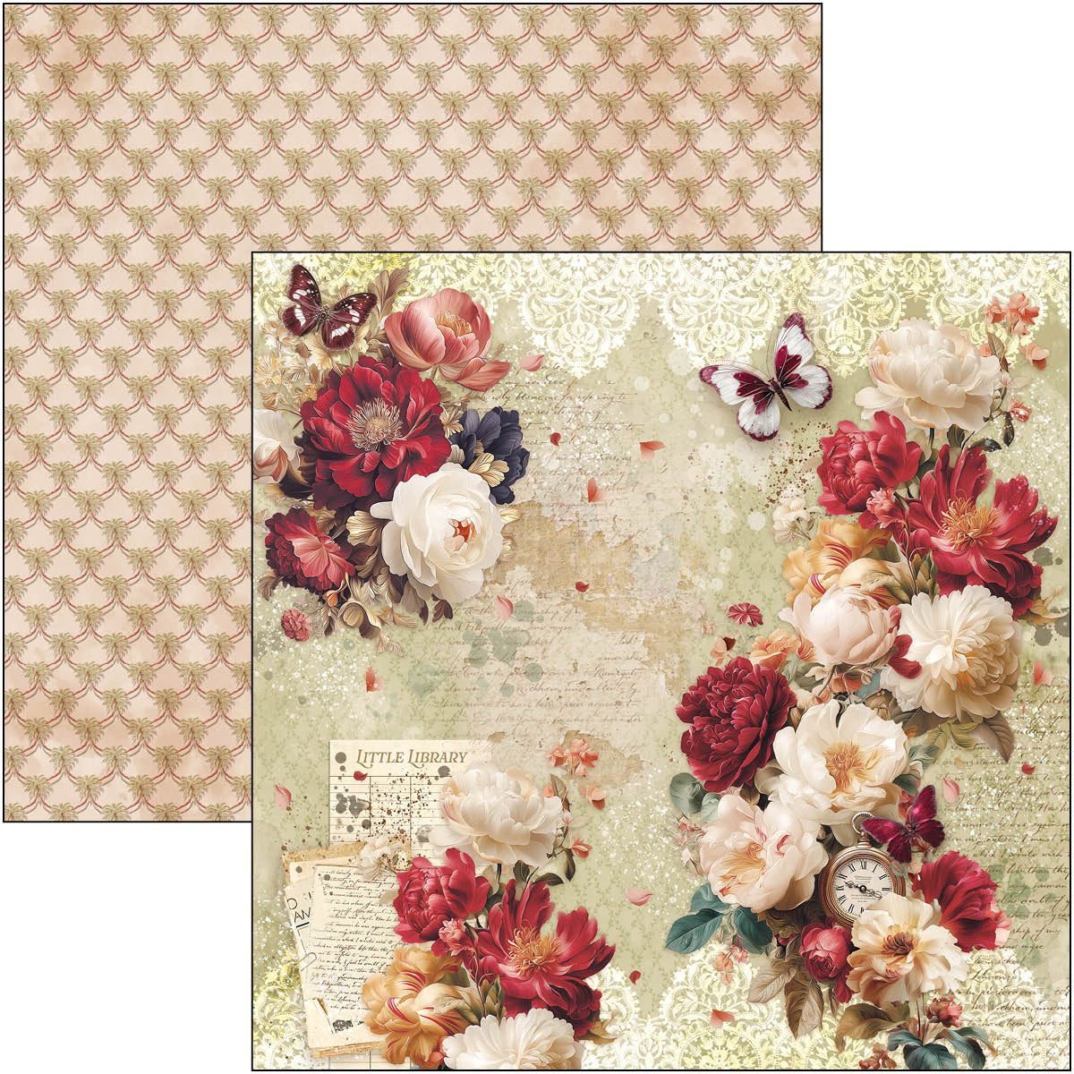 Book Lovers Paper Pad 12"x12" 12/Pkg
