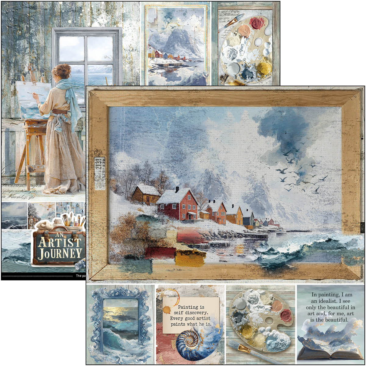 An Artist Journey Paper Pad 12"x12" 12/Pkg