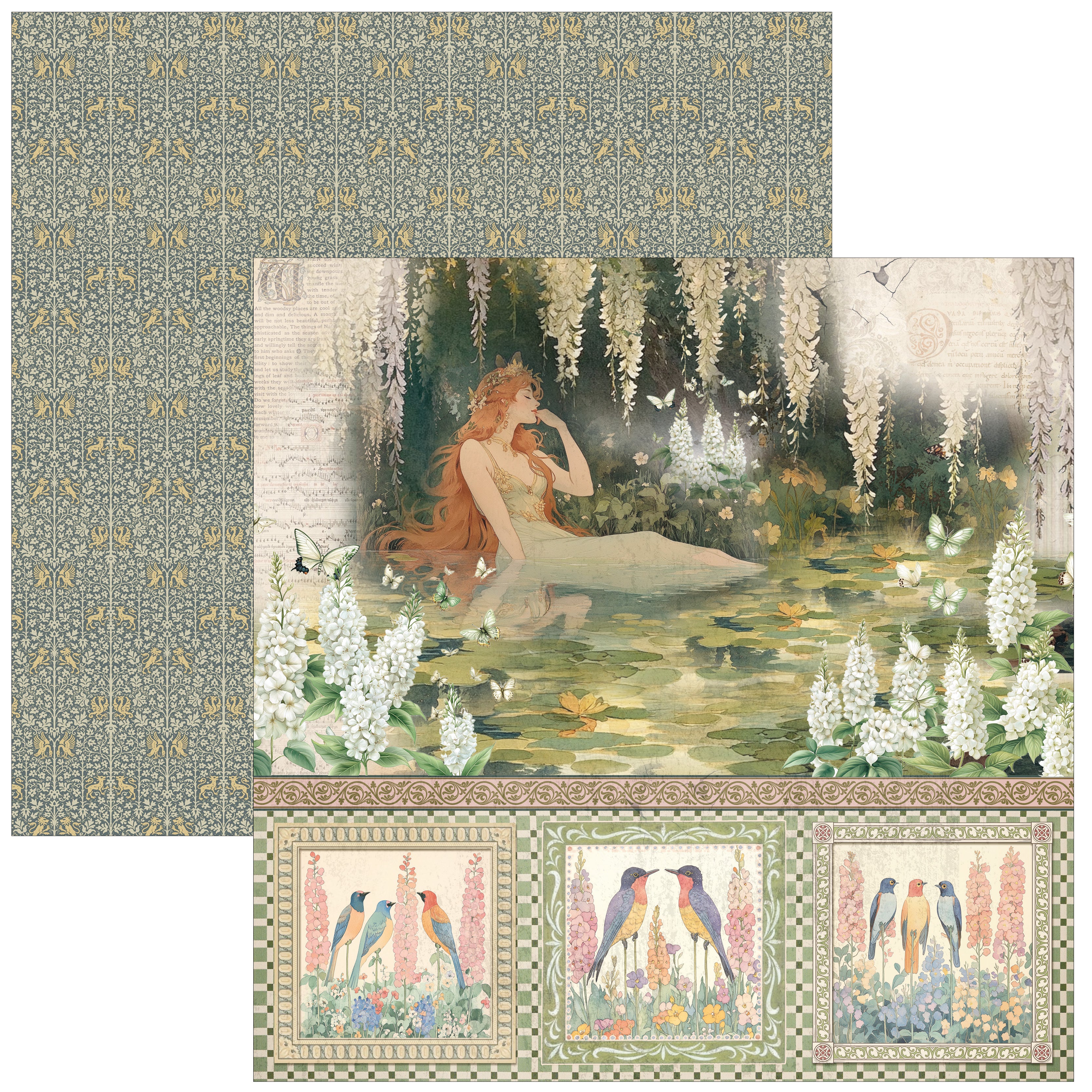 Courtly Love Paper Pad 12"x12" 12/Pkg