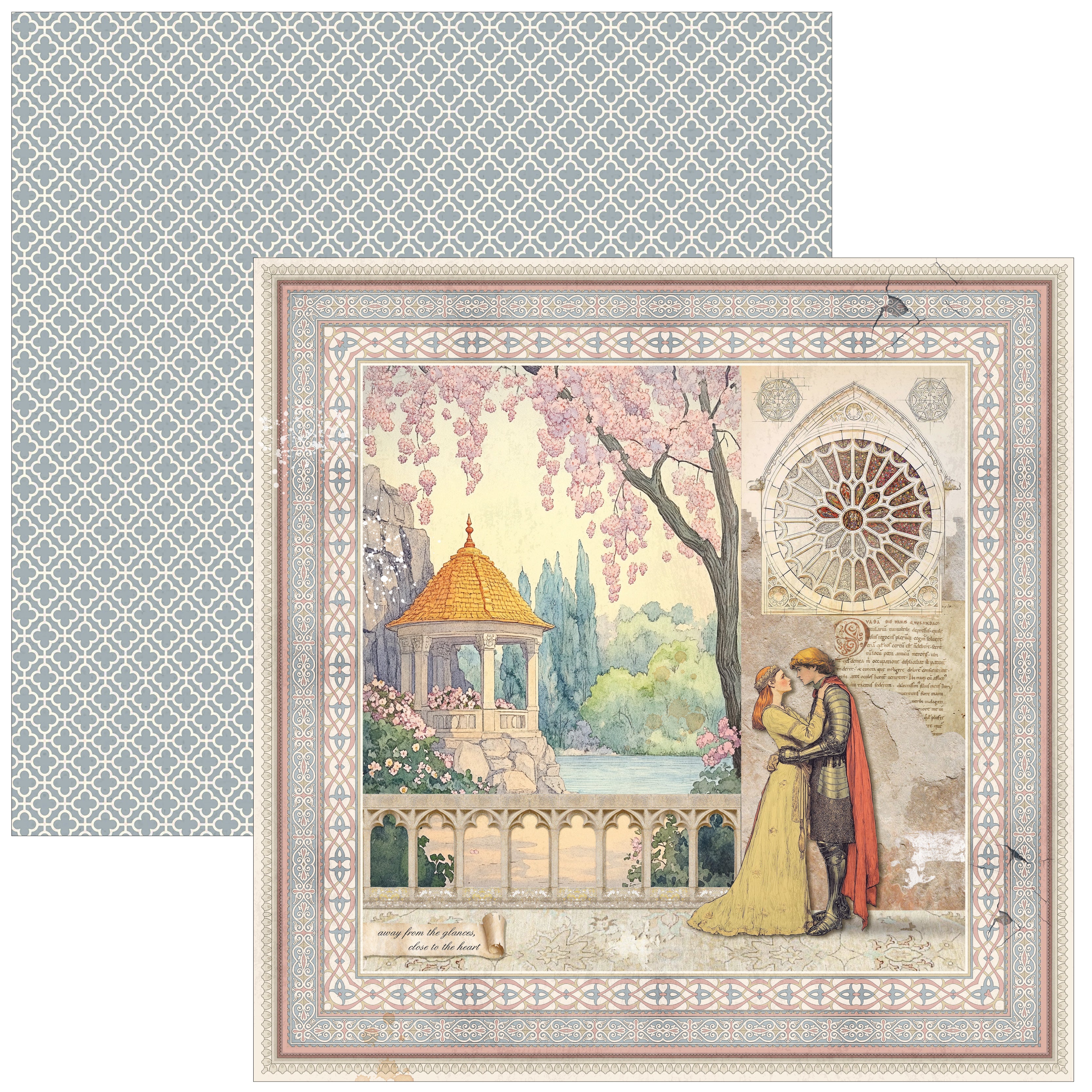 Courtly Love Paper Pad 12"x12" 12/Pkg