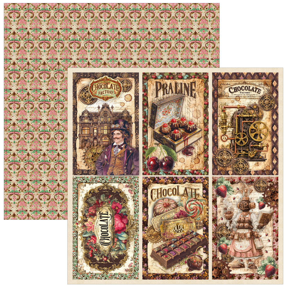 Chocolate Wanderlust Paper Pad 12"x12" 12/Pkg