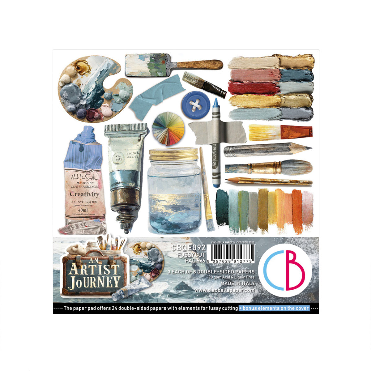 An Artist Journey Fussy Cut Pad 6"x6" 24/Pkg