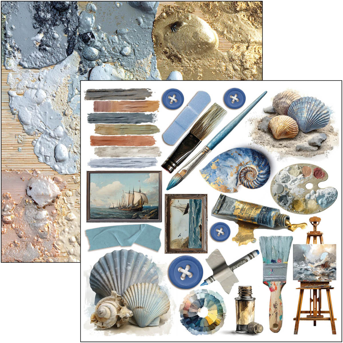 An Artist Journey Fussy Cut Pad 6"x6" 24/Pkg