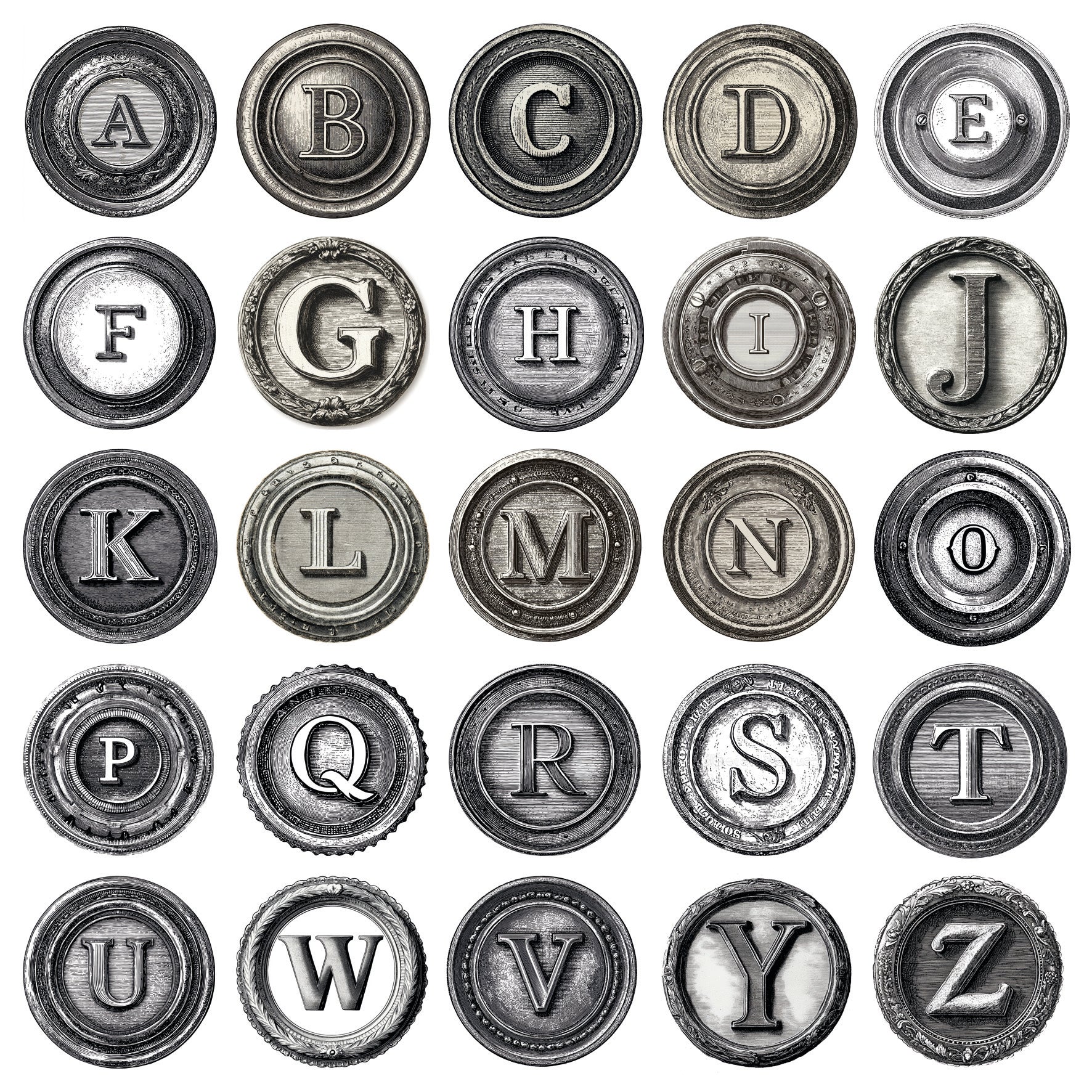 Typographic Fussy Cut Pad 6"x6" 24/Pkg