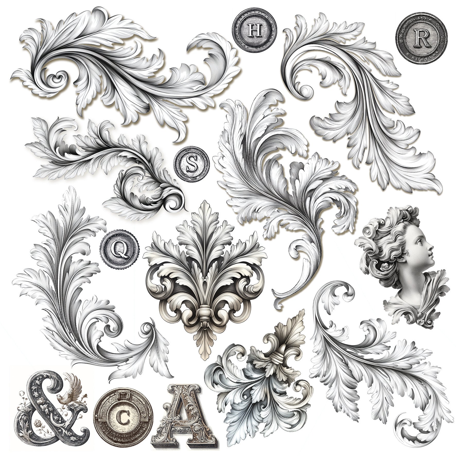 Typographic Fussy Cut Pad 6"x6" 24/Pkg