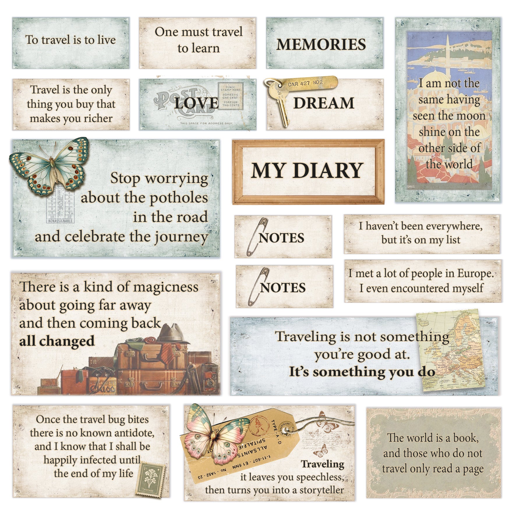 Eastern Journey Fussy Cut Pad 6"x6" 24/Pkg