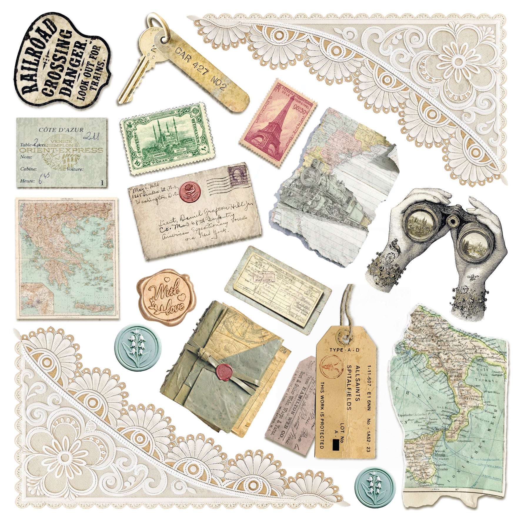 Eastern Journey Fussy Cut Pad 6"x6" 24/Pkg