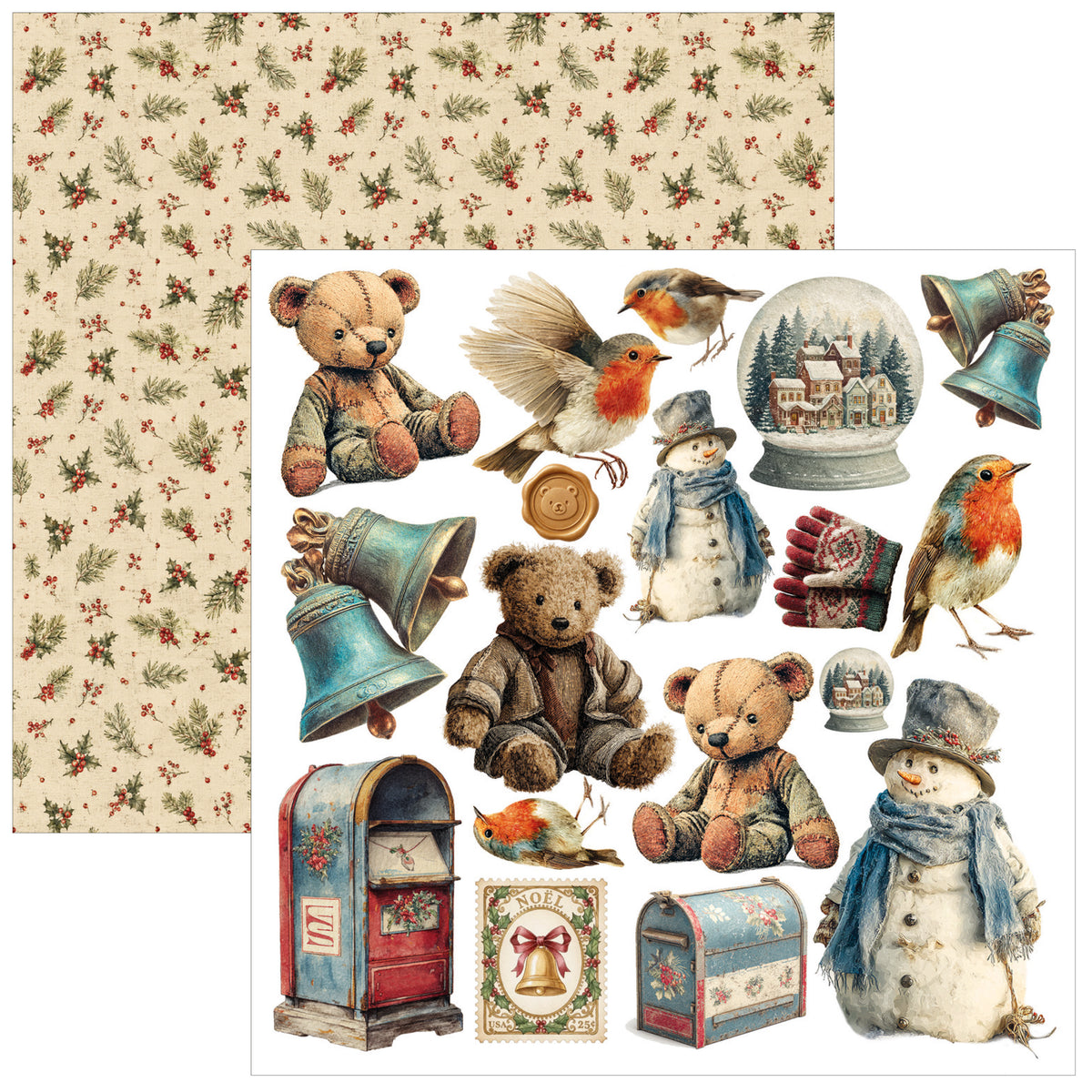 Merry & Bright Fussy Cut Pad 6"x6" 24/Pkg