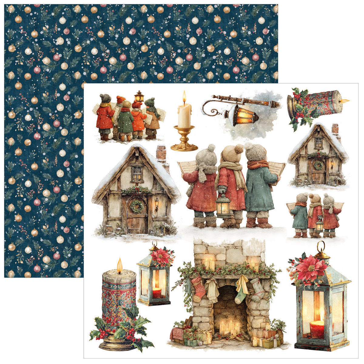 Merry & Bright Fussy Cut Pad 6"x6" 24/Pkg