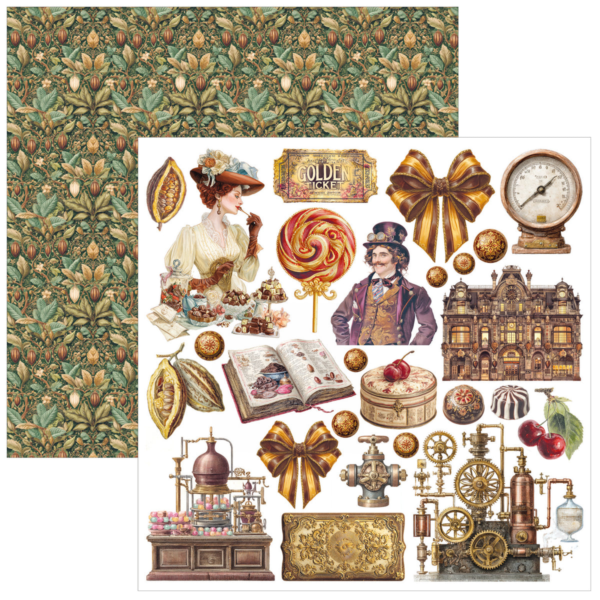 Chocolate Wanderlust Fussy Cut Pad 6"x6" 24/Pkg