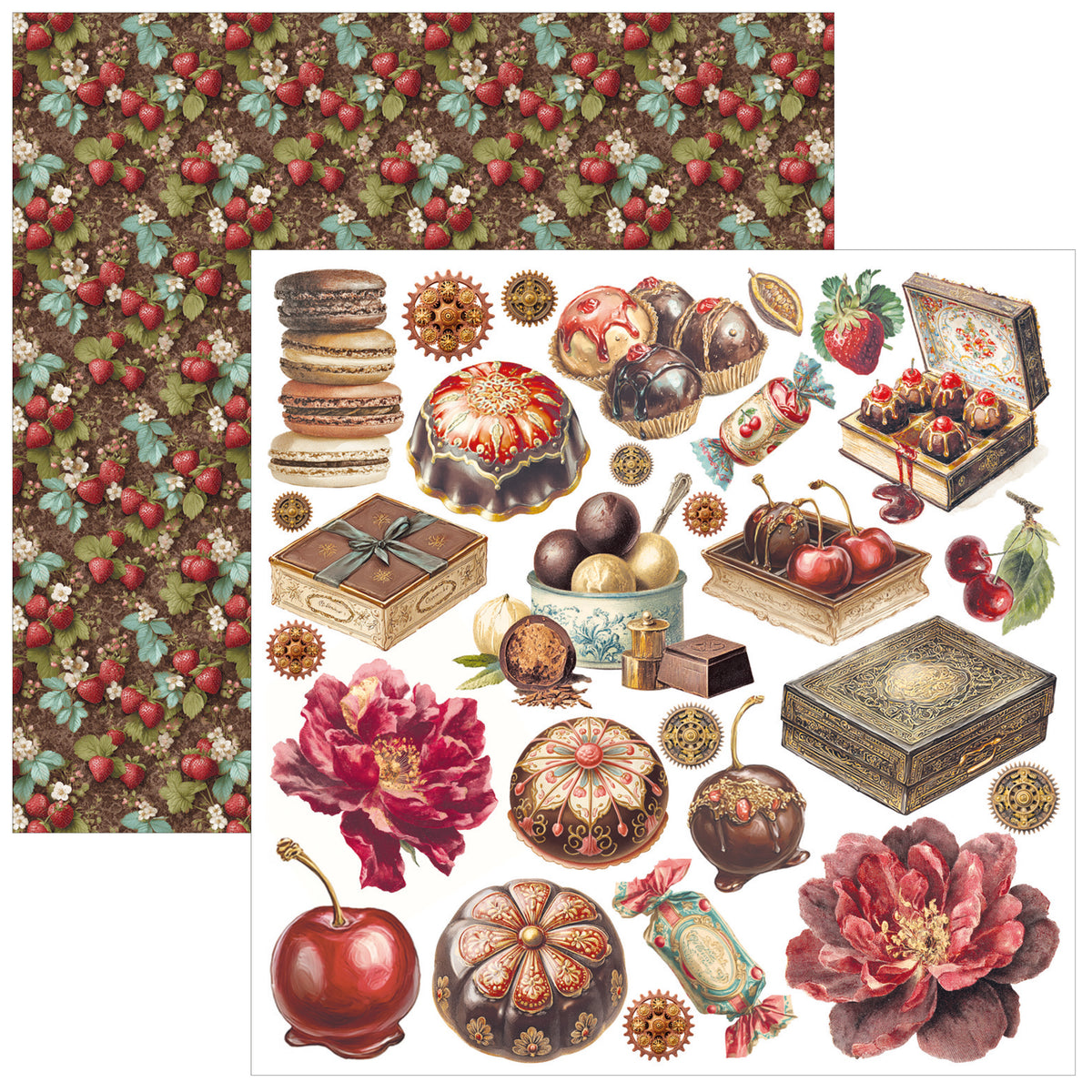 Chocolate Wanderlust Fussy Cut Pad 6"x6" 24/Pkg