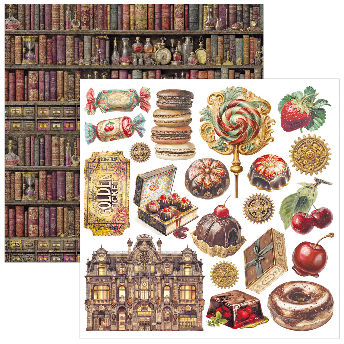 Chocolate Wanderlust Fussy Cut Pad 6"x6" 24/Pkg
