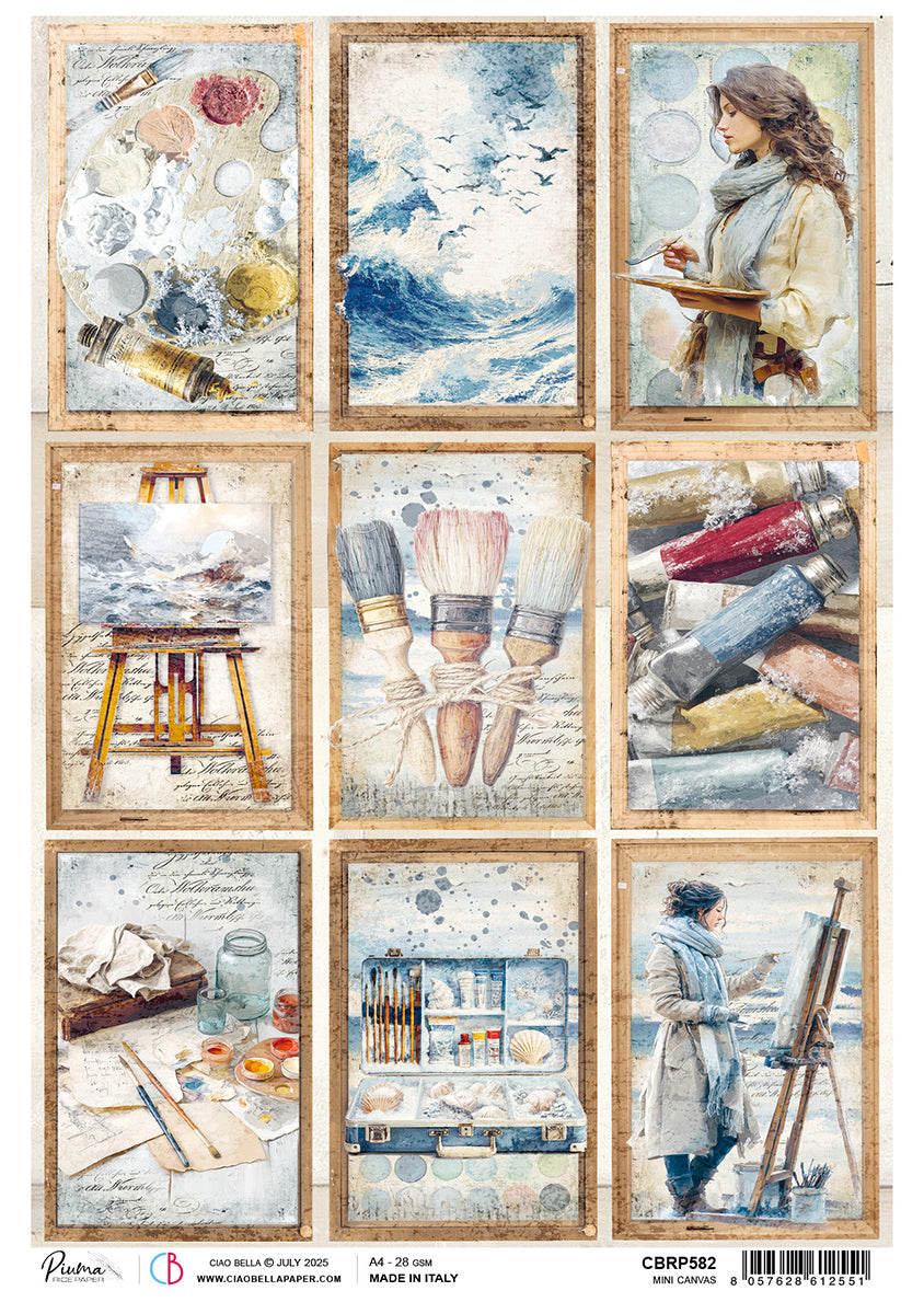 An Artist Journey Rice Paper A4 Mini Canvas - 5 Sheets