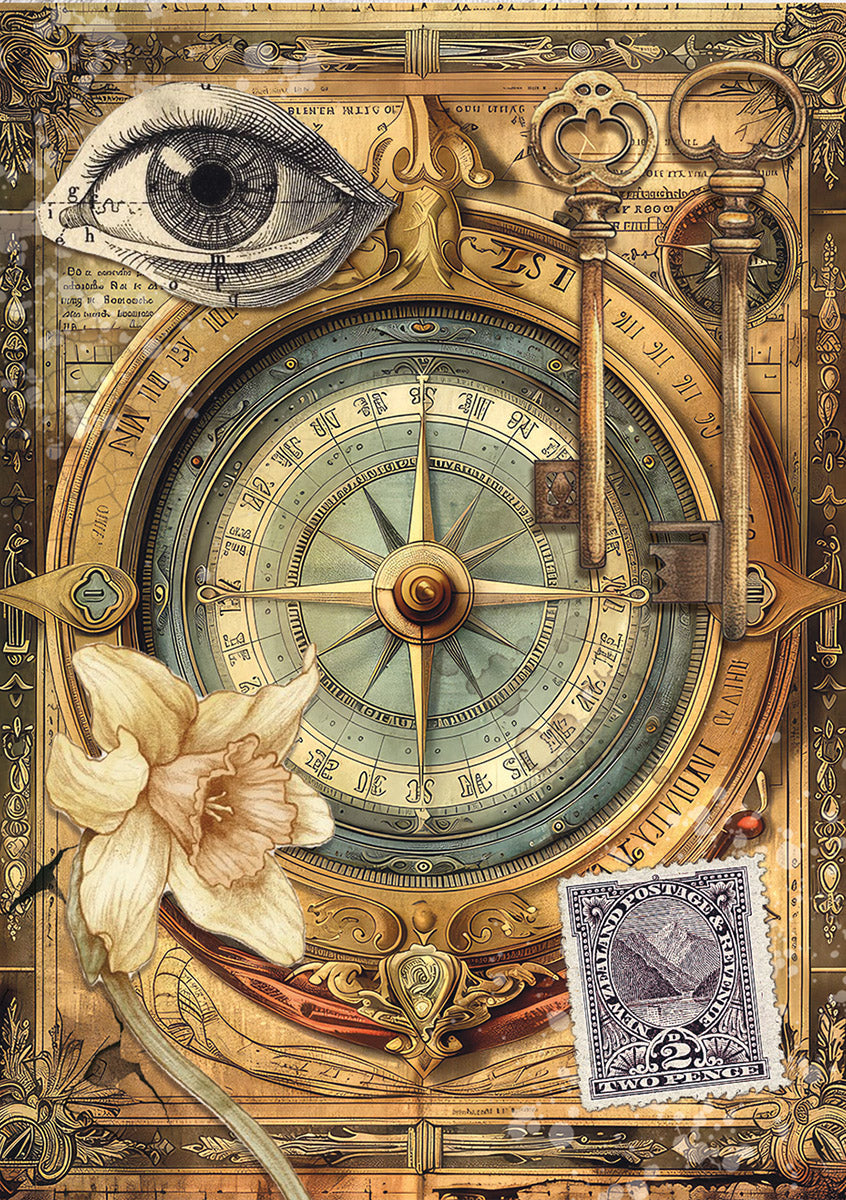 Rice Paper A5 MIXED 8/Pkg Cabinet Of Curiosities