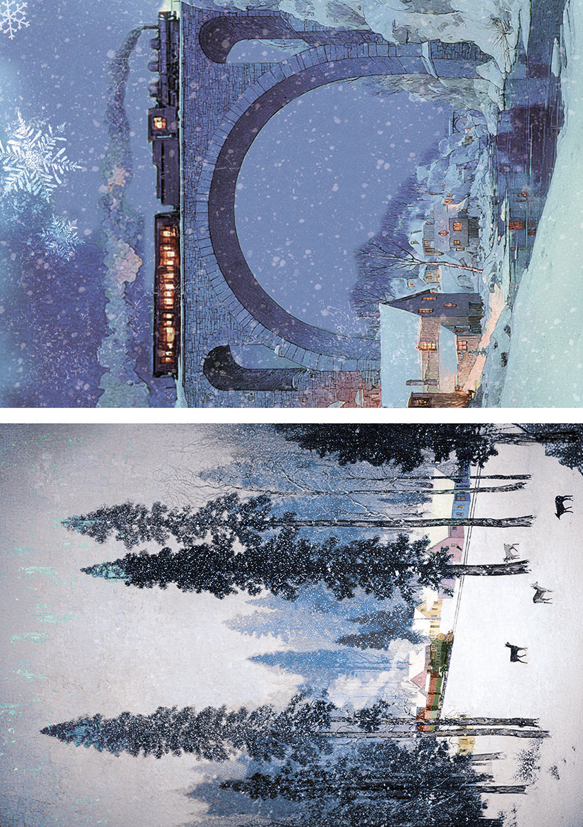 Rice Paper A5 MIXED 8/Pkg Polar Railway