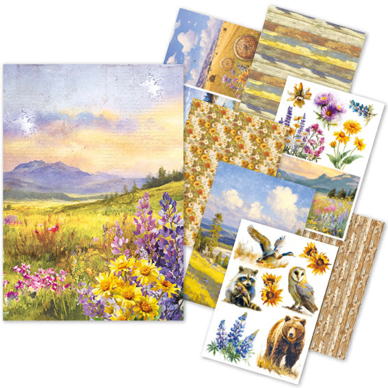 Rice Paper A5 MIXED 8/Pkg Yellowstone