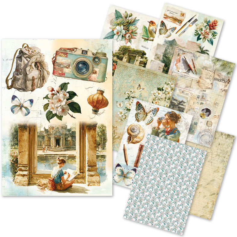 Rice Paper A5 MIXED 8/Pkg Asia Diary