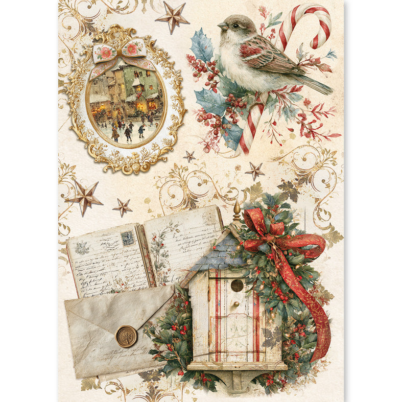 Rice Paper A5 MIXED 8/Pkg Cozy Christmas