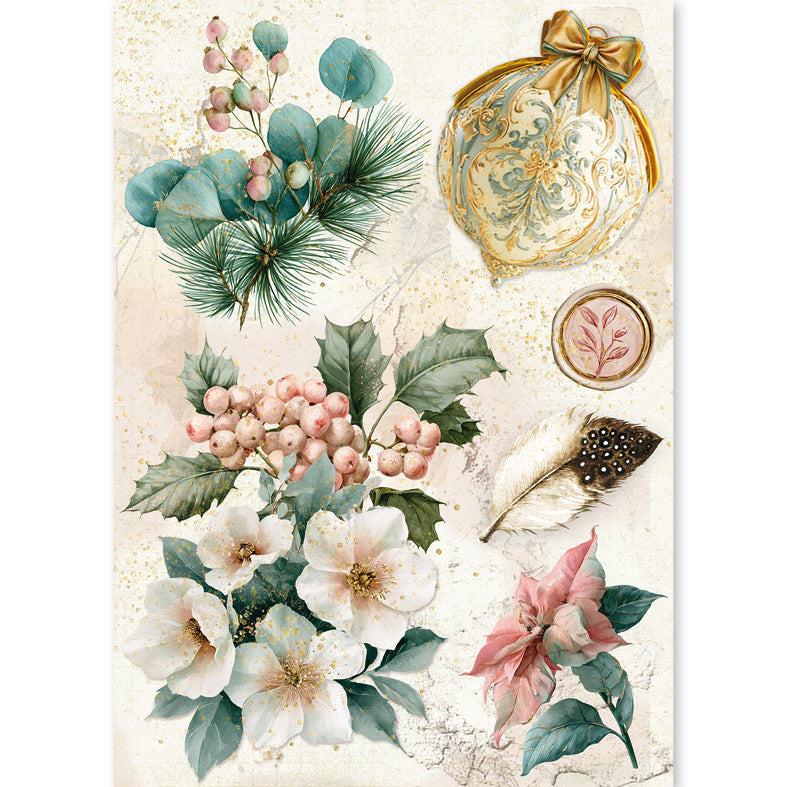 Rice Paper A5 MIXED 8/Pkg Golden Winter