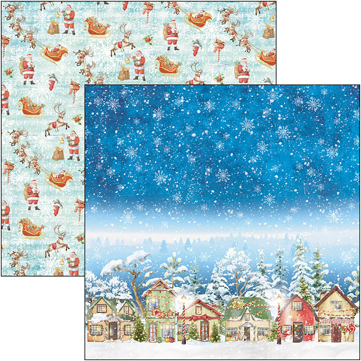 Ciao Bella Dear Santa Patterns Pad 12x12 8/Pkg